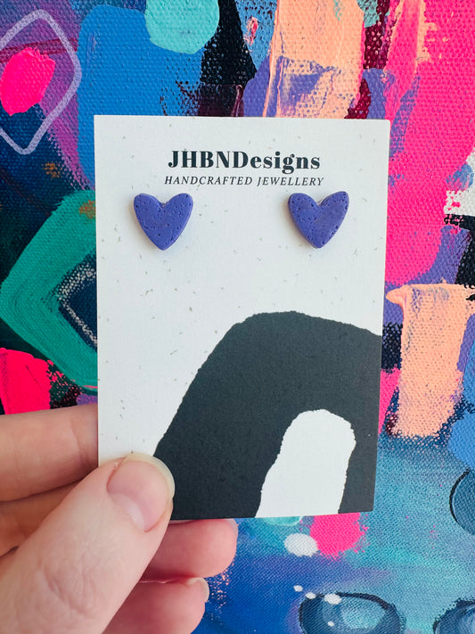 Mini Purple Heart Stud