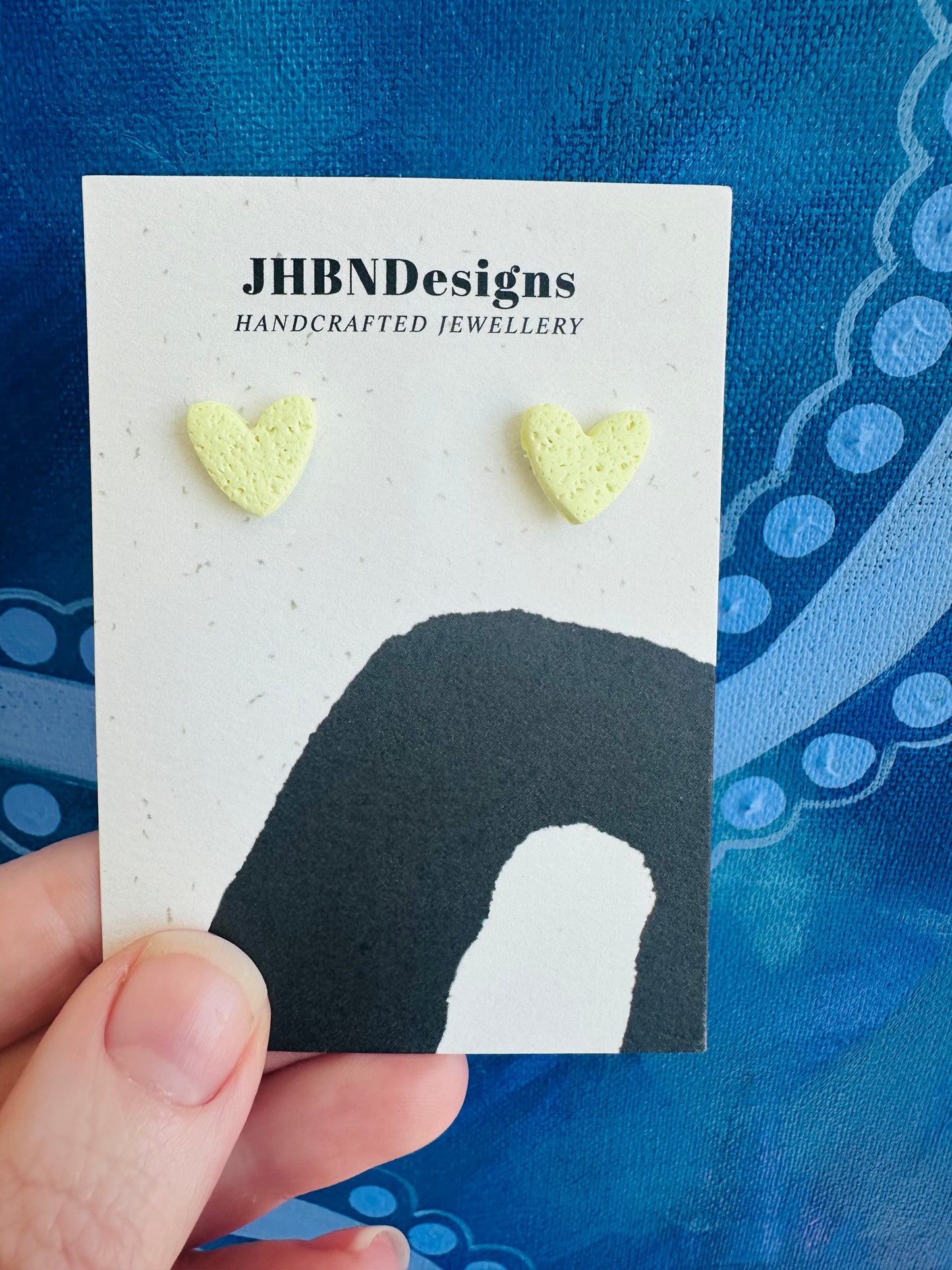 Mini Lemon Yellow Heart Stud